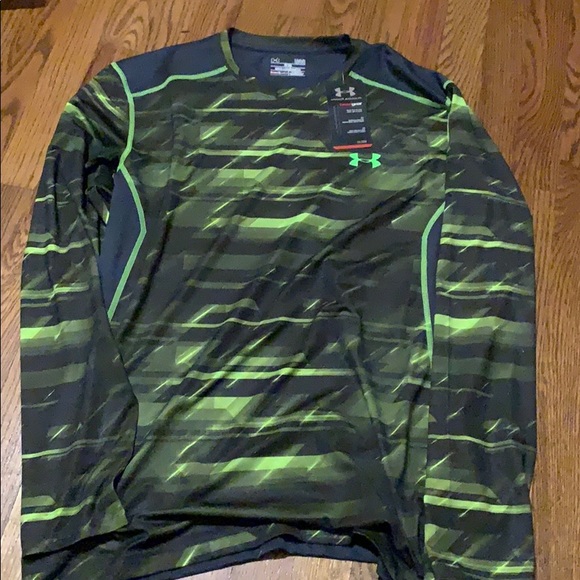 neon green under armour shirt